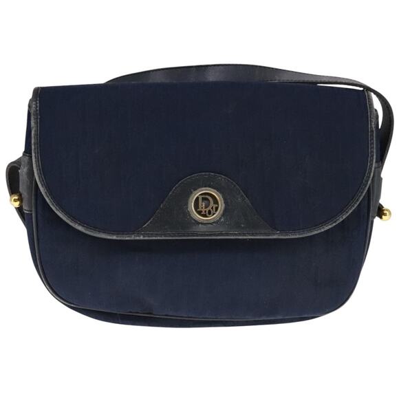 DIOR Trotter Canvas Shoulder Bag Navy - Picture 2 of 12